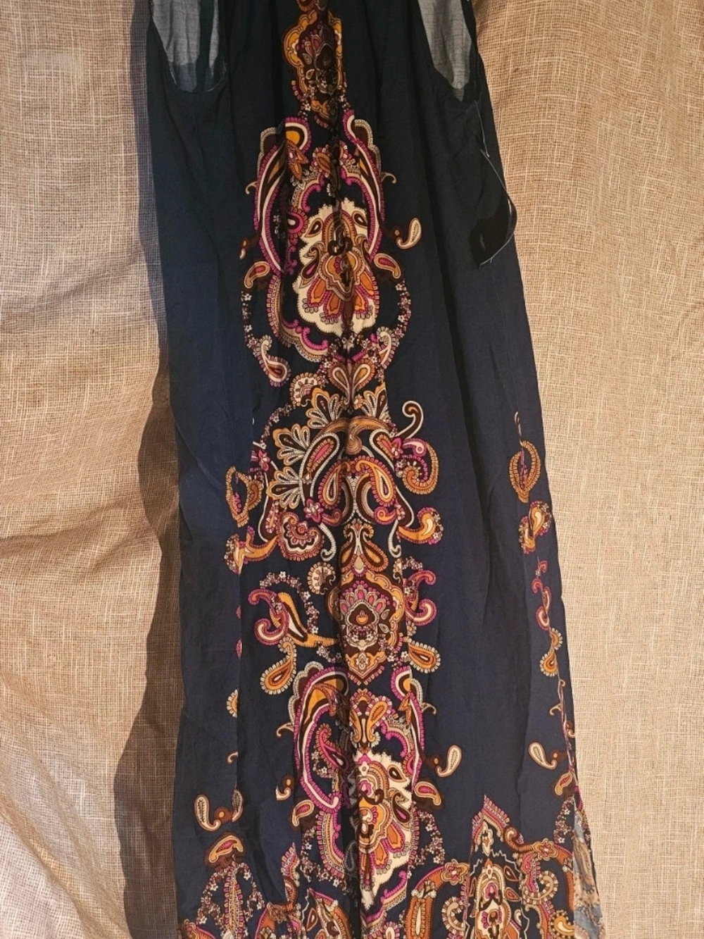 NWT MSK Navy Paisley Halter Maxi Dress Size M ✨

Brand new